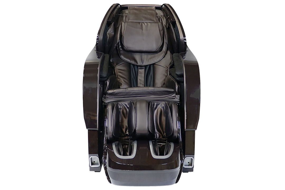Black massage chair in the white background