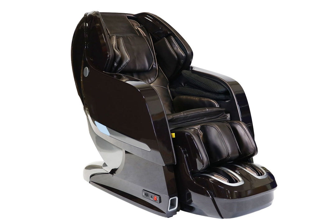 Black massage chair in the white background